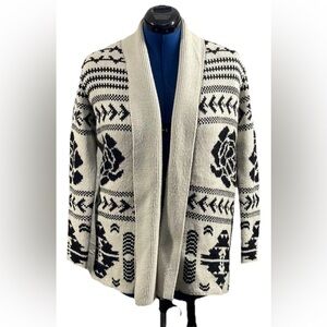 Jack By BB Dakota Open Front Cardigan Size XS Aztec Boho Floral  Oversized